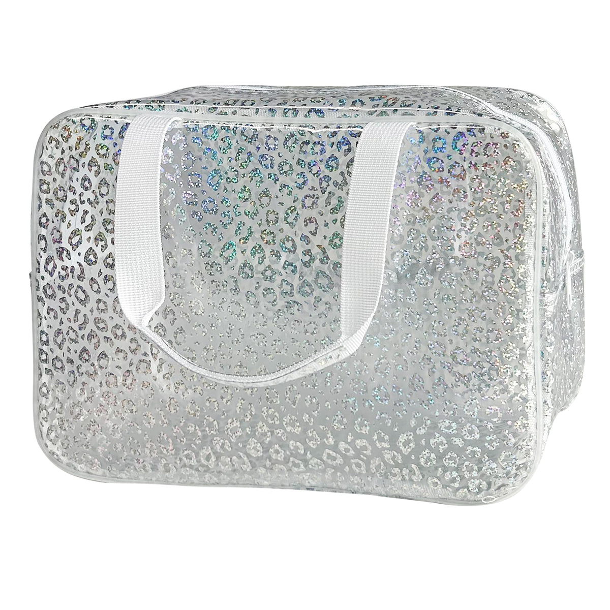 ONEART Travel Clear TPU Bag, Toiletry Carry Pouch Makeup Artist Bag, Waterproof Makeup Bags with Zipper Handle Straps (Leopard print) - thewildfolk ONEART Travel Clear TPU Bag, Toiletry Carry Pouch Makeup Artist Bag, Waterproof Makeup Bags with Zipper Handle Straps (Leopard print)