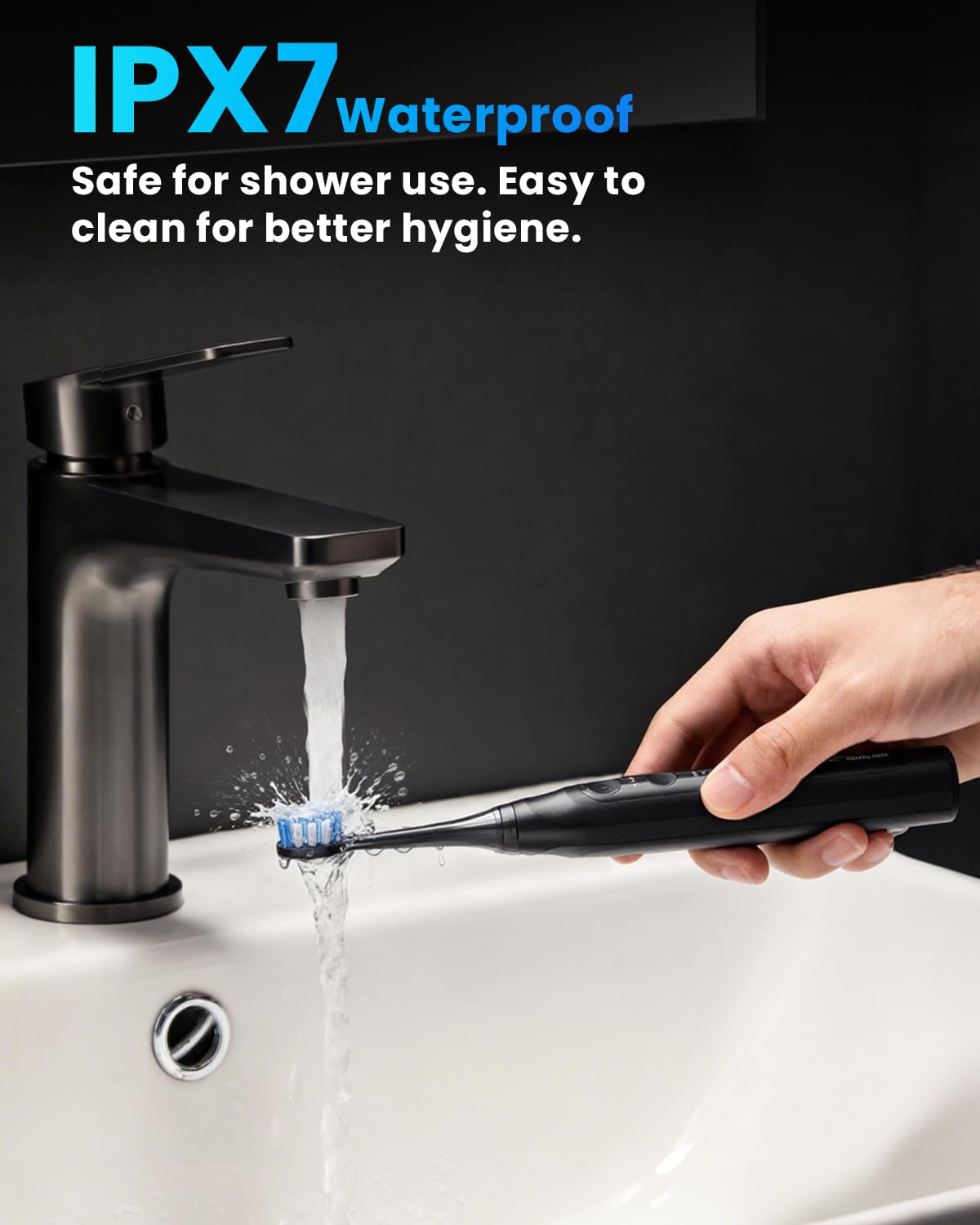 Onlyone Electric Toothbrush for Adults, Rechargeable Electric Toothbrush with 8 Brush Heads, Travel Case, Charging Base & Wireless Charging - 5 Modes with Smart Timer - thewildfolk Onlyone Electric Toothbrush for Adults, Rechargeable Electric Toothbrush with 8 Brush Heads, Travel Case, Charging Base & Wireless Charging - 5 Modes with Smart Timer