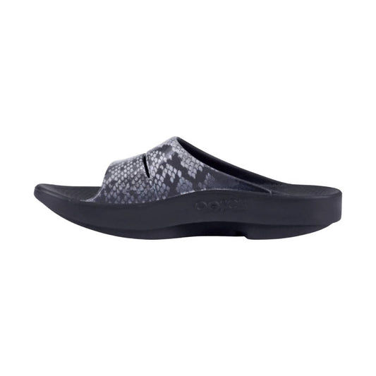 OOfos Women's OOahh Limited Slide - Snake - ONLINE STORE CREDIT/EXCHANGE ONLY