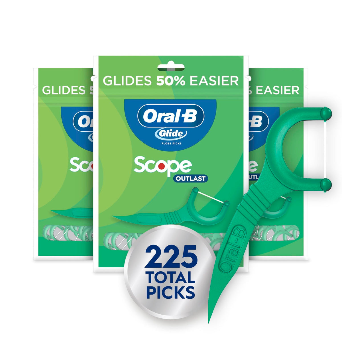 Oral-B Glide Mint Dental Floss Picks with Long Lasting Scope Flavor, 75 Count, Pack of 3 - thewildfolk Oral-B Glide Mint Dental Floss Picks with Long Lasting Scope Flavor, 75 Count, Pack of 3