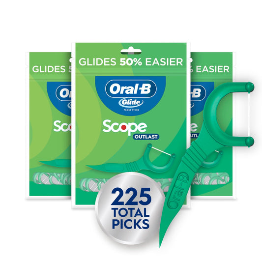 Oral-B Glide Mint Dental Floss Picks with Long Lasting Scope Flavor, 75 Count, Pack of 3 - thewildfolk Oral-B Glide Mint Dental Floss Picks with Long Lasting Scope Flavor, 75 Count, Pack of 3