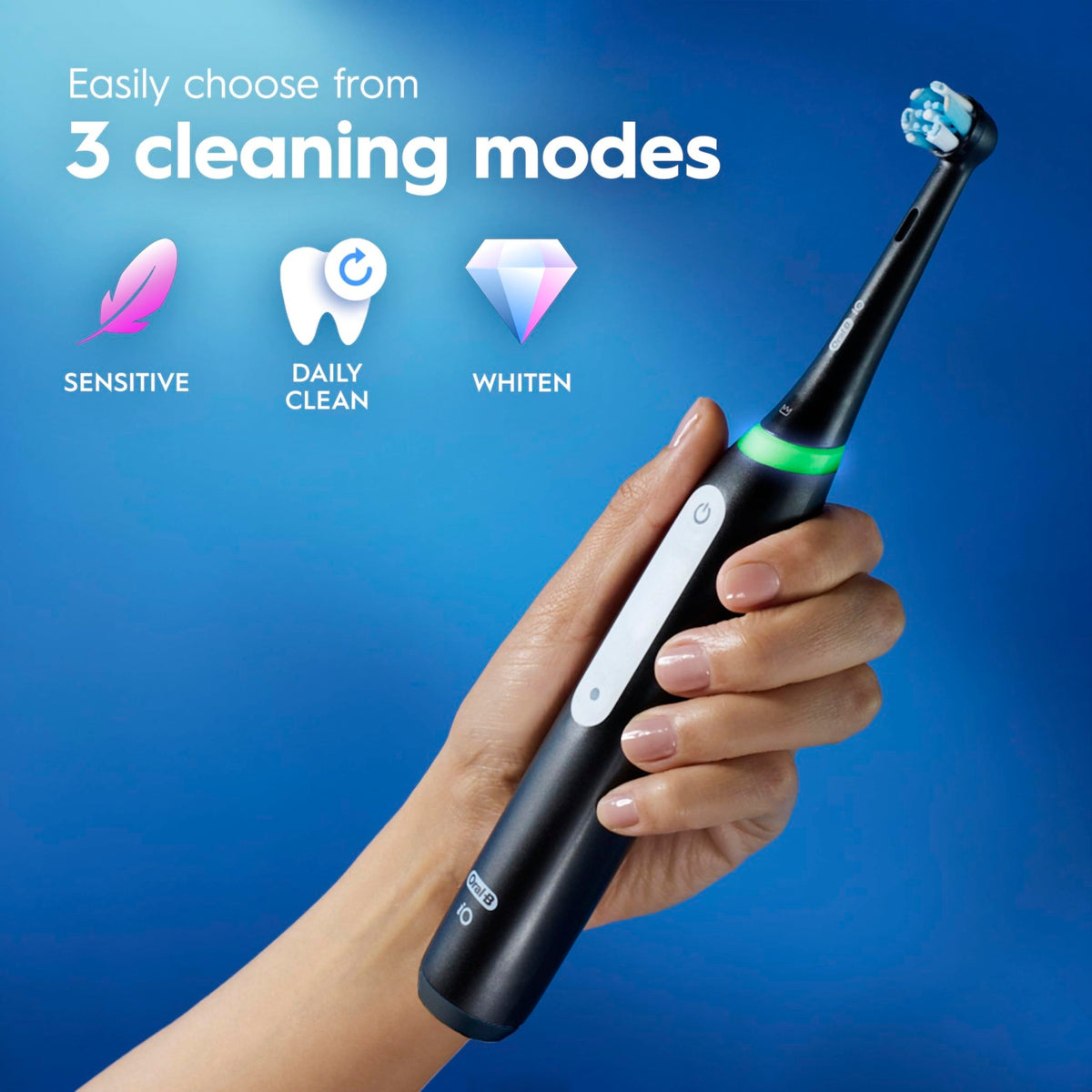 Oral-B iO Series 3 Limited Deep Clean Rechargeable Electric Toothbrush for Adults, Black, 3 Modes, Smart Pressure Sensor, Plaque Removal and Gum Care, 2 Replacement Brush Heads, Travel Case - thewildfolk Oral-B iO Series 3 Limited Deep Clean Rechargeable Electric Toothbrush for Adults, Black, 3 Modes, Smart Pressure Sensor, Plaque Removal and Gum Care, 2 Replacement Brush Heads, Travel Case