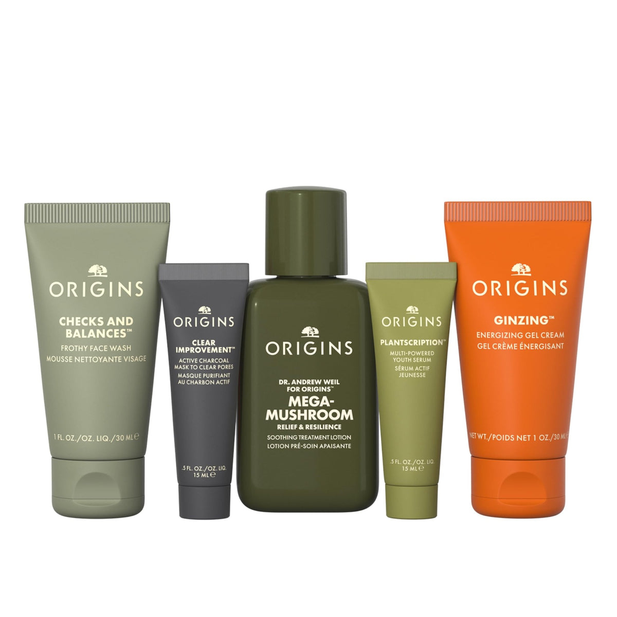 Origins Bestselling Skincare Set | Features Cleanser, Mask, Treatment Lotion, Serum & Moisturizer | With Peptides, Hyaluronic Acid & Niacinamide - thewildfolk Origins Bestselling Skincare Set | Features Cleanser, Mask, Treatment Lotion, Serum & Moisturizer | With Peptides, Hyaluronic Acid & Niacinamide