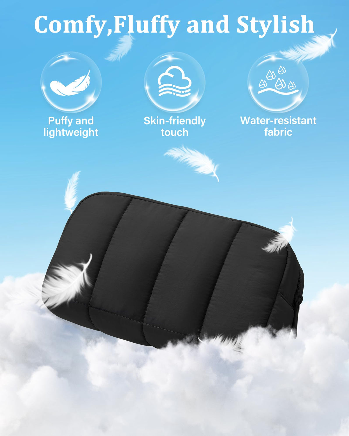 oscaurt Makeup Bag Cosmetic Bag Travel Toiletry Bag for Women Puffy Padded Cosmetic Pouch Purse Wide-open Makeup Organizer Case Travel Essentials - thewildfolk oscaurt Makeup Bag Cosmetic Bag Travel Toiletry Bag for Women Puffy Padded Cosmetic Pouch Purse Wide-open Makeup Organizer Case Travel Essentials