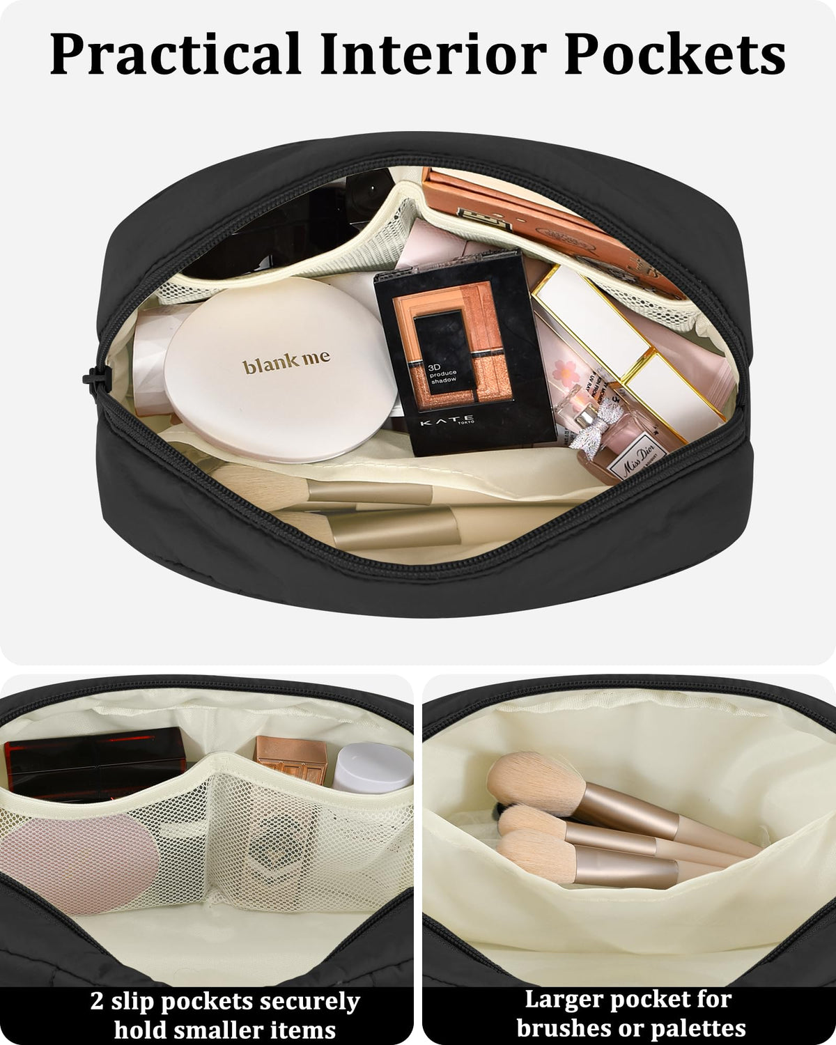 oscaurt Makeup Bag Cosmetic Bag Travel Toiletry Bag for Women Puffy Padded Cosmetic Pouch Purse Wide-open Makeup Organizer Case Travel Essentials - thewildfolk oscaurt Makeup Bag Cosmetic Bag Travel Toiletry Bag for Women Puffy Padded Cosmetic Pouch Purse Wide-open Makeup Organizer Case Travel Essentials