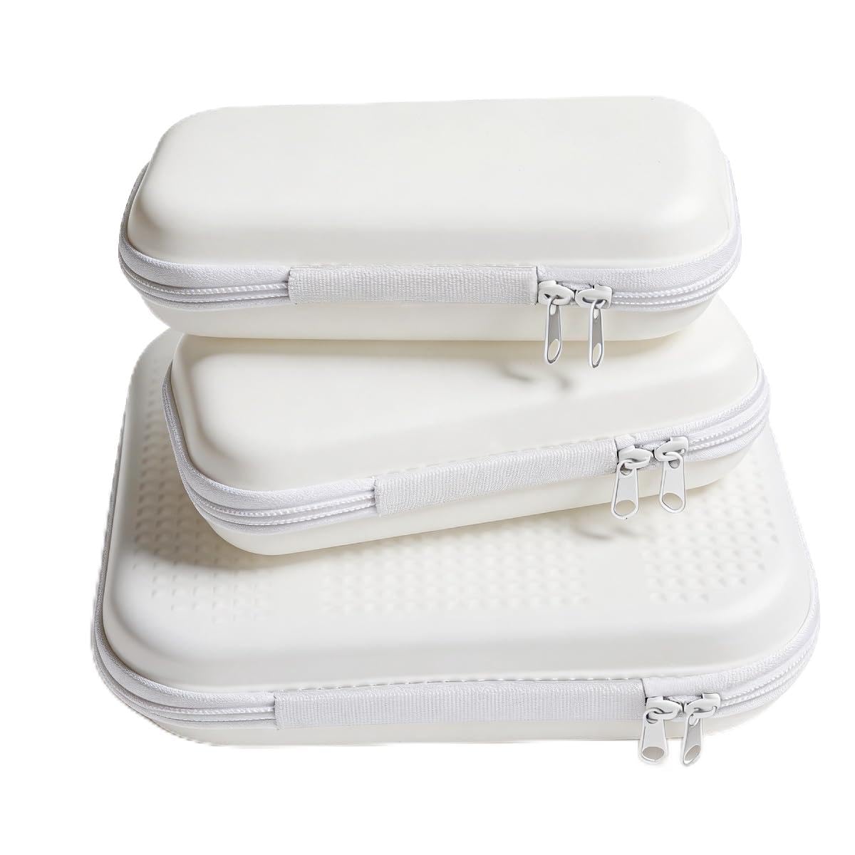 OUXIA 3 Pcs Hard Shell Zipper Case, Hard Plastic Zipper Case, Travel Toiletry Bag, Diaper Bag Organizer Pouches Matte Hard Shell Cosmetic/Toiletry Pouch, Travel Organizer, Toy Storage Bins for Travel - thewildfolk OUXIA 3 Pcs Hard Shell Zipper Case, Hard Plastic Zipper Case, Travel Toiletry Bag, Diaper Bag Organizer Pouches Matte Hard Shell Cosmetic/Toiletry Pouch, Travel Organizer, Toy Storage Bins for Travel