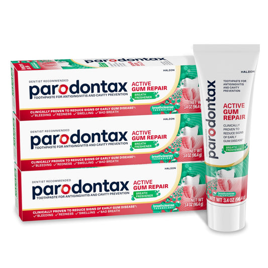 Parodontax Active Gum Repair Breath Freshener Toothpaste, 3x3.4 oz - thewildfolk Parodontax Active Gum Repair Breath Freshener Toothpaste, 3x3.4 oz