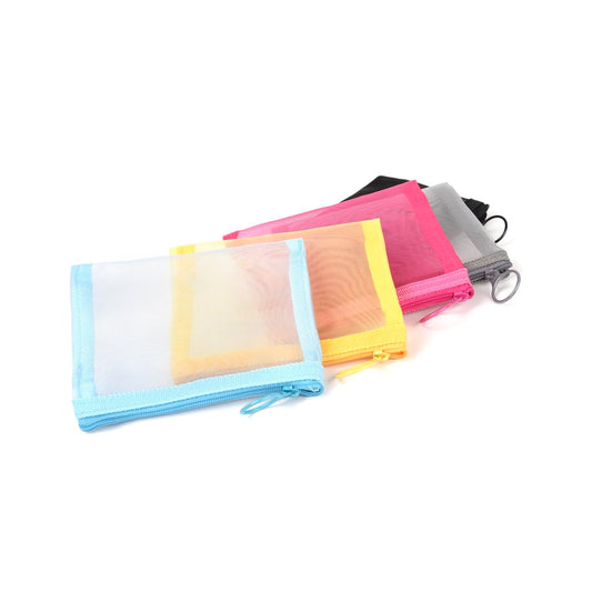 patu Mini Zipper Mesh Bags, 4" x 5", Size S / A7, 5 Pieces, Beauty Makeup Lipstick Cosmetic Accessories Organizer, Small Travel Kit Storage Pouch, Assorted Colors - thewildfolk patu Mini Zipper Mesh Bags, 4" x 5", Size S / A7, 5 Pieces, Beauty Makeup Lipstick Cosmetic Accessories Organizer, Small Travel Kit Storage Pouch, Assorted Colors