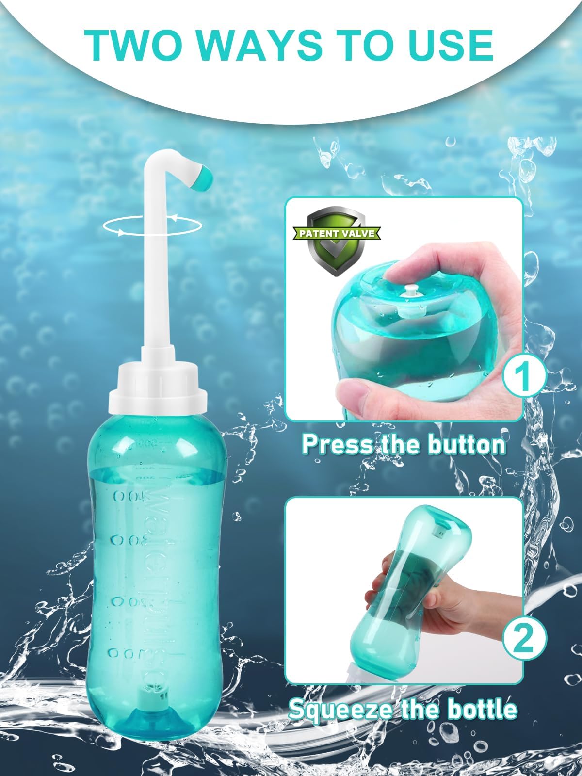 Peri Bottle for Travel Bidet - Care,Portable Travel Squeeze Bottle Bidet for Women Personal Hygiene Cleaning,2 Tubes for Baby Mom and 16.9OZ(Green) - thewildfolk Peri Bottle for Travel Bidet - Care,Portable Travel Squeeze Bottle Bidet for Women Personal Hygiene Cleaning,2 Tubes for Baby Mom and 16.9OZ(Green)