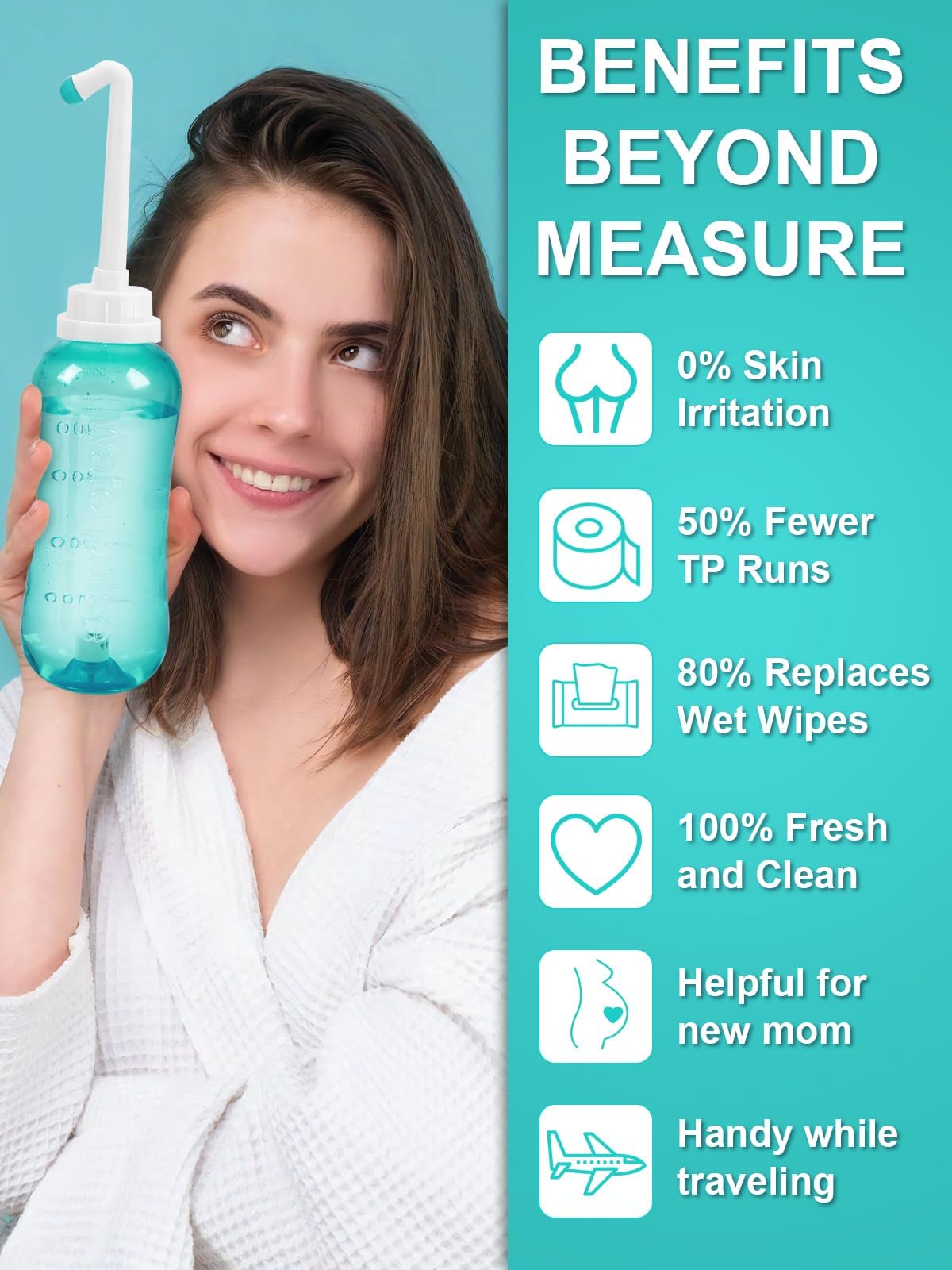 Peri Bottle for Travel Bidet - Care,Portable Travel Squeeze Bottle Bidet for Women Personal Hygiene Cleaning,2 Tubes for Baby Mom and 16.9OZ(Green) - thewildfolk Peri Bottle for Travel Bidet - Care,Portable Travel Squeeze Bottle Bidet for Women Personal Hygiene Cleaning,2 Tubes for Baby Mom and 16.9OZ(Green)