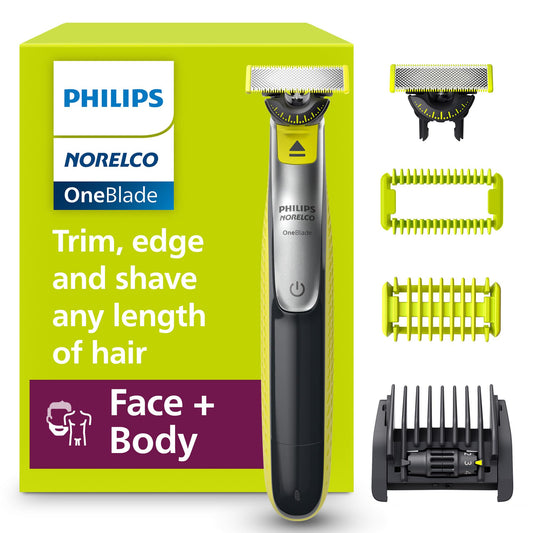 Philips Norelco OneBlade 360 Hybrid Face + Body Trimmer and Shaver - thewildfolk Philips Norelco OneBlade 360 Hybrid Face + Body Trimmer and Shaver