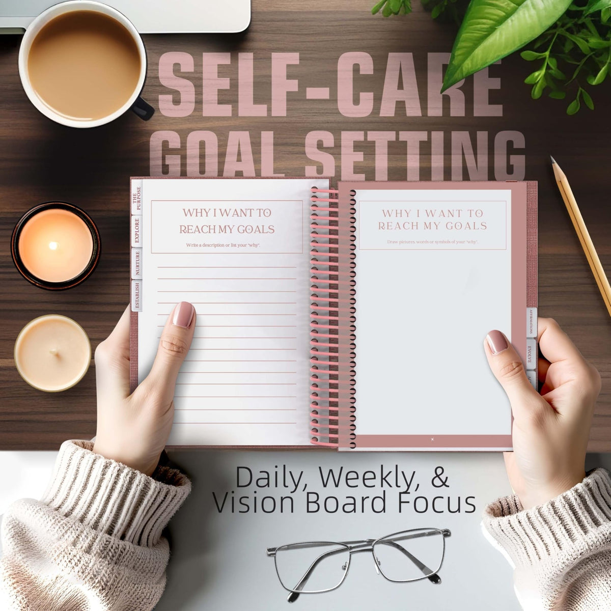 Planners with Purpose Self Care Journal, Self Love Workbook for Women - thewildfolk Planners with Purpose Self Care Journal, Self Love Workbook for Women