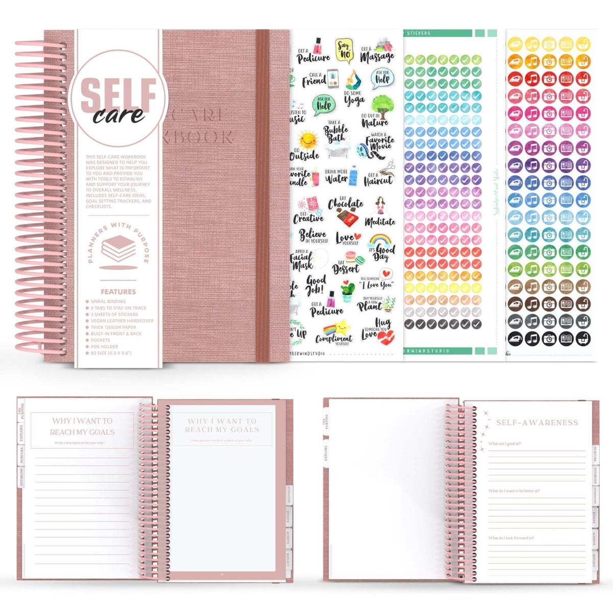 Planners with Purpose Self Care Journal, Self Love Workbook for Women - thewildfolk Planners with Purpose Self Care Journal, Self Love Workbook for Women