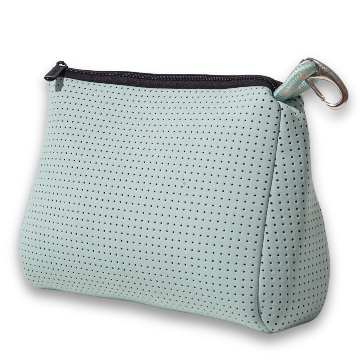 POPUPS Large Makeup Bag with Zipper - Waterproof Neoprene Cosmetic Bag 7.7 x 10.75 x 5 inches - Pouch Minty Green - thewildfolk POPUPS Large Makeup Bag with Zipper - Waterproof Neoprene Cosmetic Bag 7.7 x 10.75 x 5 inches - Pouch Minty Green