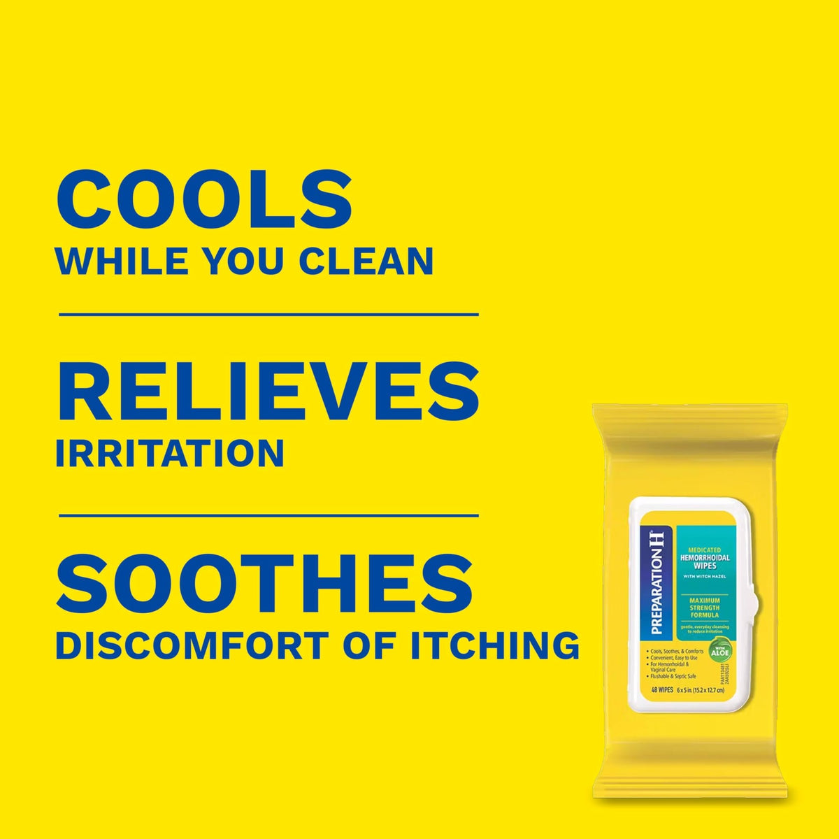 Preparation H Hemorrhoid Flushable Wipes with Witch Hazel for Skin Irritation Relief - 48 Count (Pack of 4) - thewildfolk Preparation H Hemorrhoid Flushable Wipes with Witch Hazel for Skin Irritation Relief - 48 Count (Pack of 4)