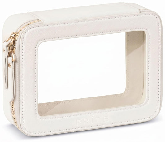 Prite Clear Makeup Bag Travel Cosmetic Organizer Toiletry Case for Women - thewildfolk Prite Clear Makeup Bag Travel Cosmetic Organizer Toiletry Case for Women
