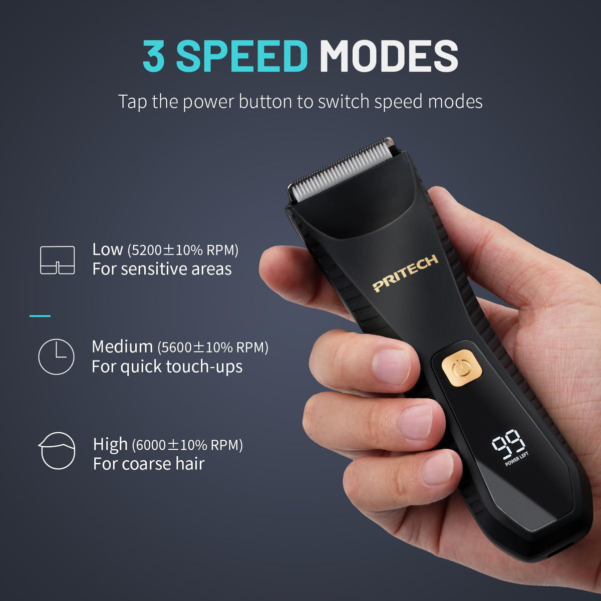 PRITECH Manscape Body Hair Trimmer - Waterproof Pubic Hair Ball Trimmer, Ceramic Blade Shavers Electric Razors for Men with USB-C Charging, Wet/Dry Use, Nick-Free Mens Grooming Kits, Gifts for Men - thewildfolk PRITECH Manscape Body Hair Trimmer - Waterproof Pubic Hair Ball Trimmer, Ceramic Blade Shavers Electric Razors for Men with USB-C Charging, Wet/Dry Use, Nick-Free Mens Grooming Kits, Gifts for Men