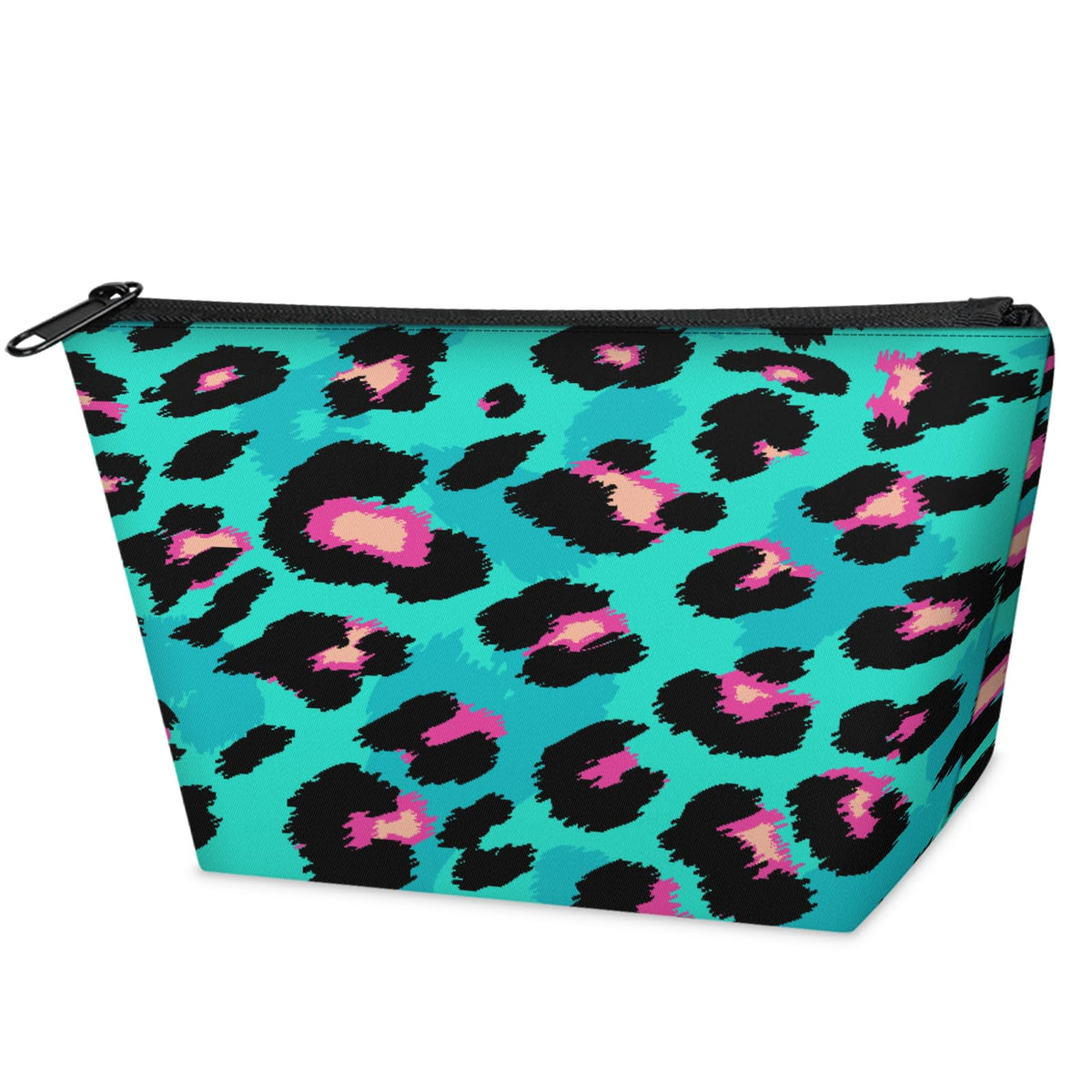 QsirBC Waterproof Makeup Bag Travel Cosmetic Pouch Multi Functional Organizer for Women Travel Gym Camping Gifts Leopard Jade Green - thewildfolk QsirBC Waterproof Makeup Bag Travel Cosmetic Pouch Multi Functional Organizer for Women Travel Gym Camping Gifts Leopard Jade Green
