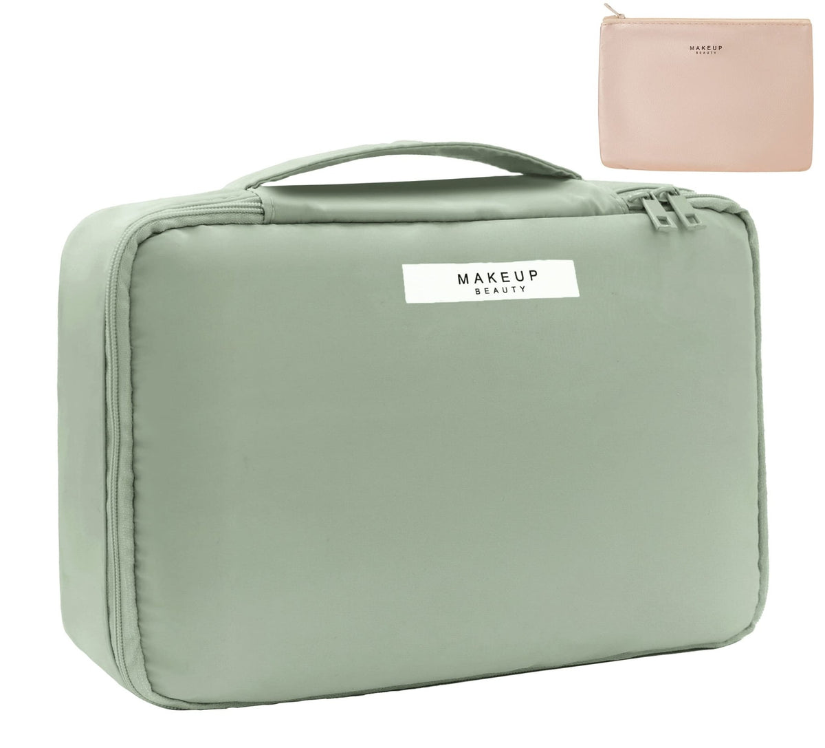 Queboom Travel Makeup Bag Cosmetic Bag Toiletry Bag for Women & Men, Green - thewildfolk Queboom Travel Makeup Bag Cosmetic Bag Toiletry Bag for Women & Men, Green