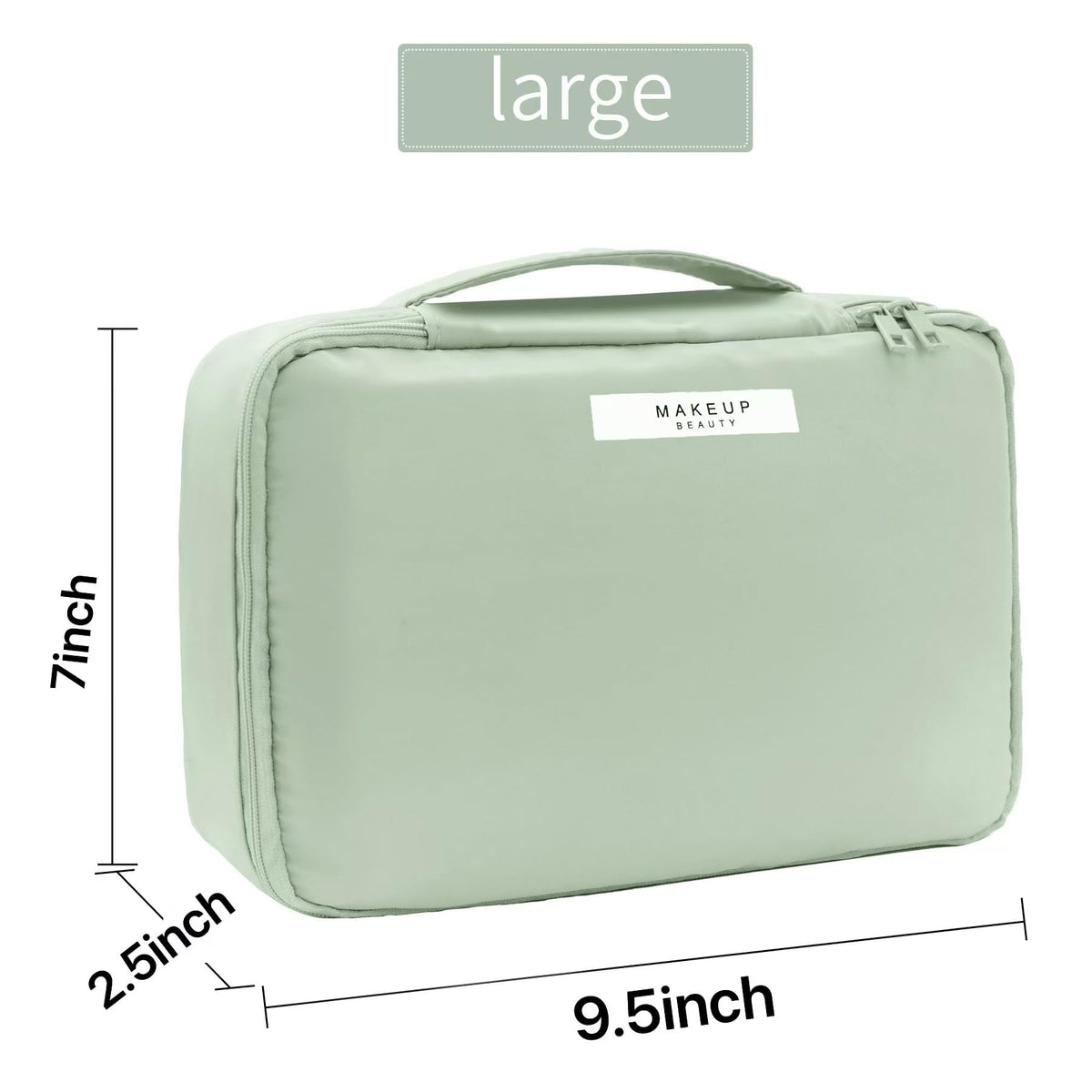 Queboom Travel Makeup Bag Cosmetic Bag Toiletry Bag for Women & Men, Green - thewildfolk Queboom Travel Makeup Bag Cosmetic Bag Toiletry Bag for Women & Men, Green