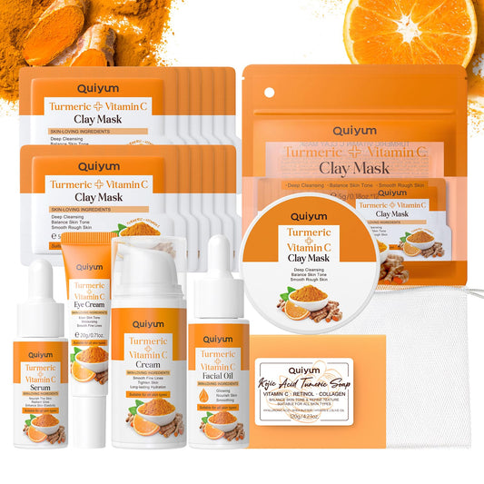 QUIYUM Turmeric Vit-C Skin Care Set, Beauty Gift Sets, Skincare for Women - thewildfolk QUIYUM Turmeric Vit-C Skin Care Set, Beauty Gift Sets, Skincare for Women