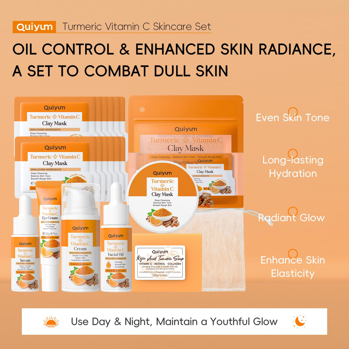 QUIYUM Turmeric Vit-C Skin Care Set, Beauty Gift Sets, Skincare for Women - thewildfolk QUIYUM Turmeric Vit-C Skin Care Set, Beauty Gift Sets, Skincare for Women