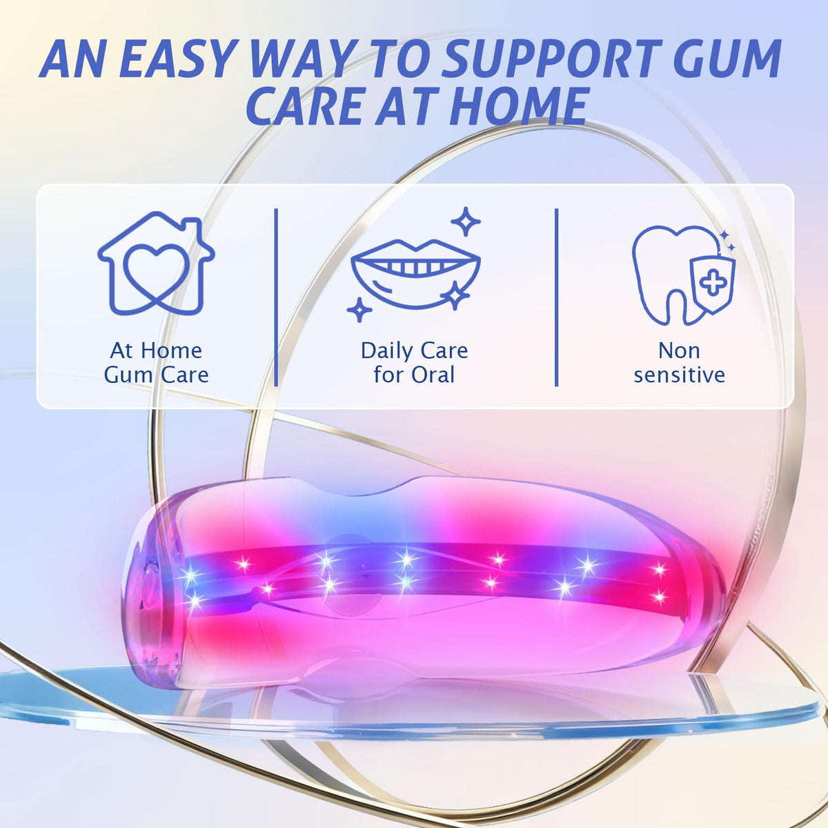 Red Light Therapy for Gums, Red & Blue LED Light Experience with 18 LEDs, Comfortable Silicone Mouthpiece, Portable Personal Oral Care for Gum Health Toothache Relief, Bleeding Gums - thewildfolk Red Light Therapy for Gums, Red & Blue LED Light Experience with 18 LEDs, Comfortable Silicone Mouthpiece, Portable Personal Oral Care for Gum Health Toothache Relief, Bleeding Gums