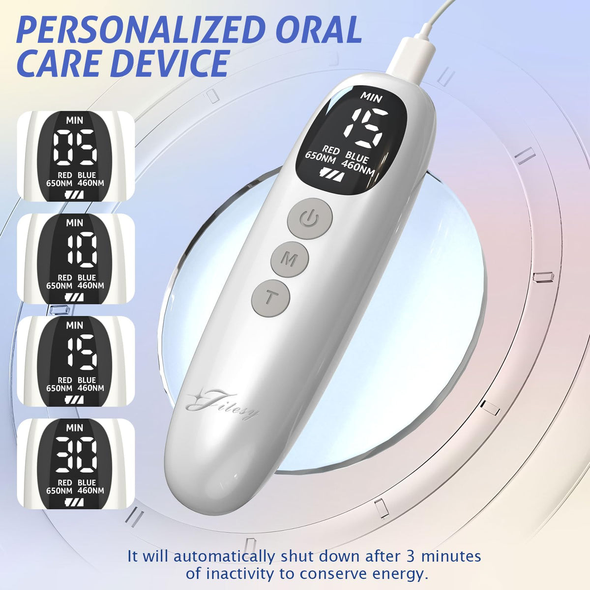 Red Light Therapy for Gums, Red & Blue LED Light Experience with 18 LEDs, Comfortable Silicone Mouthpiece, Portable Personal Oral Care for Gum Health Toothache Relief, Bleeding Gums - thewildfolk Red Light Therapy for Gums, Red & Blue LED Light Experience with 18 LEDs, Comfortable Silicone Mouthpiece, Portable Personal Oral Care for Gum Health Toothache Relief, Bleeding Gums