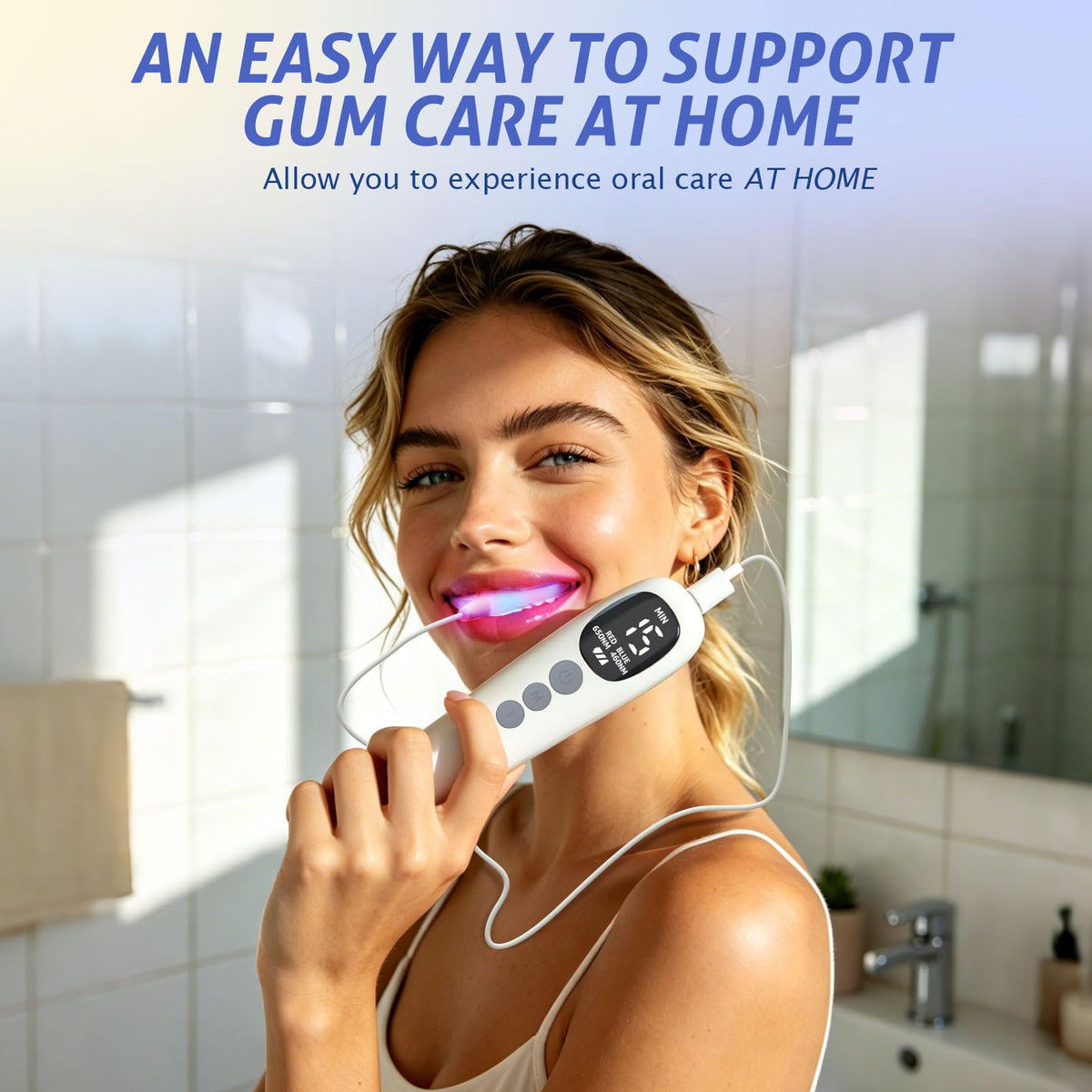 Red Light Therapy for Gums, Red & Blue LED Light Experience with 18 LEDs, Comfortable Silicone Mouthpiece, Portable Personal Oral Care for Gum Health Toothache Relief, Bleeding Gums - thewildfolk Red Light Therapy for Gums, Red & Blue LED Light Experience with 18 LEDs, Comfortable Silicone Mouthpiece, Portable Personal Oral Care for Gum Health Toothache Relief, Bleeding Gums