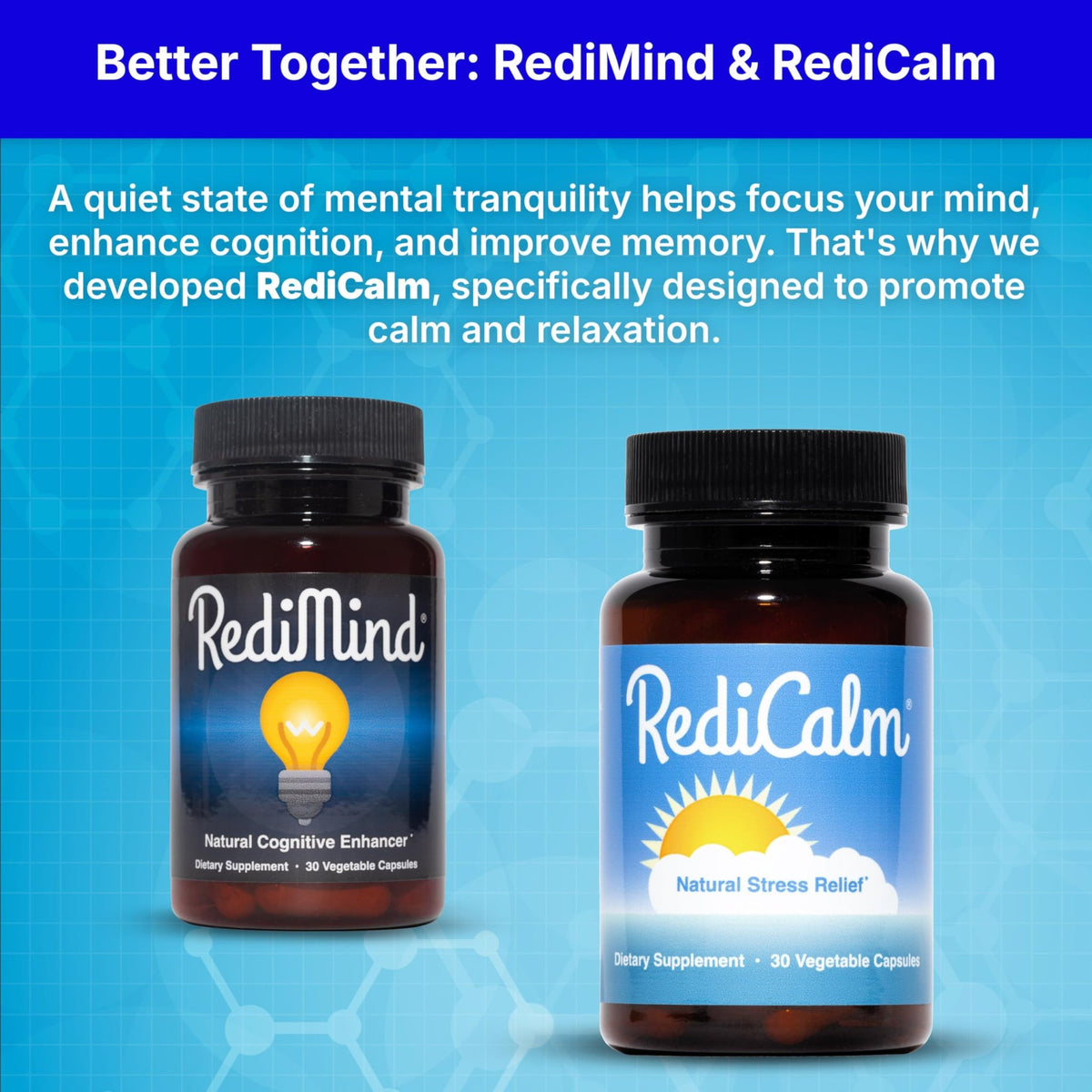RediMind Natural Cognitive Support and Brain Supplement, Vegan, Gluten-Free - thewildfolk RediMind Natural Cognitive Support and Brain Supplement, Vegan, Gluten-Free