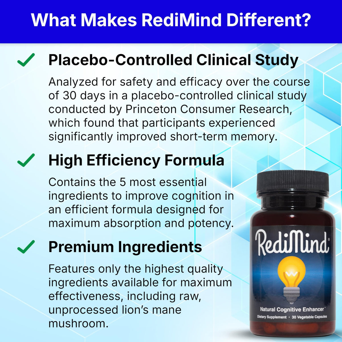RediMind Natural Cognitive Support and Brain Supplement, Vegan, Gluten-Free - thewildfolk RediMind Natural Cognitive Support and Brain Supplement, Vegan, Gluten-Free