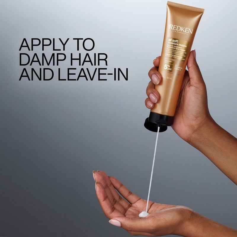 Redken All Soft Moisture Restore Leave-In Treatment | Hyaluronic Acid Primer| Hair Treatment for Dry and Brittle Hair | Humidity, Heat and Frizz Protection | For Soft and Smooth Hair | 1.0 Fl Oz - thewildfolk Redken All Soft Moisture Restore Leave-In Treatment | Hyaluronic Acid Primer| Hair Treatment for Dry and Brittle Hair | Humidity, Heat and Frizz Protection | For Soft and Smooth Hair | 1.0 Fl Oz