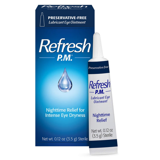 Refresh P.M. Lubricant Eye Ointment, Nighttime Relief, Preservative-Free, 0.12 Oz Sterile, Packaging May Vary - thewildfolk Refresh P.M. Lubricant Eye Ointment, Nighttime Relief, Preservative-Free, 0.12 Oz Sterile, Packaging May Vary
