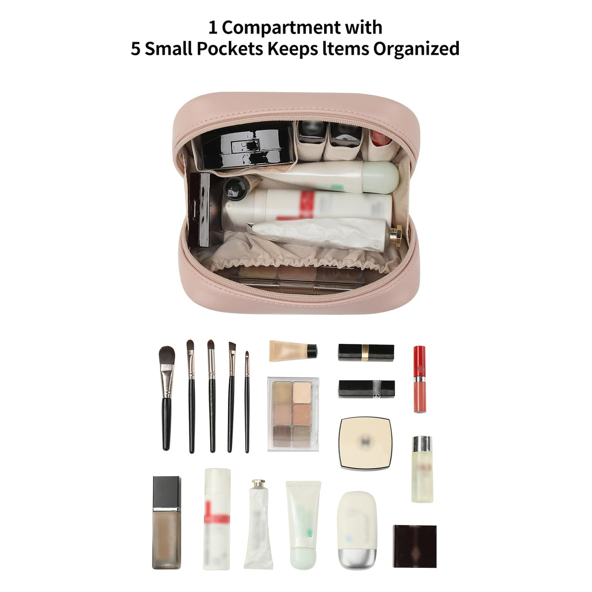 RIGHT AWAY Checkered Makeup Bag for Purse,Small Cosmetic Bag Organizer for Women, Travel Make Up Pouch Waterproof Toiletry Bag Cute Makeup Case for Travel Accessories(Pink Checkerboard) - thewildfolk RIGHT AWAY Checkered Makeup Bag for Purse,Small Cosmetic Bag Organizer for Women, Travel Make Up Pouch Waterproof Toiletry Bag Cute Makeup Case for Travel Accessories(Pink Checkerboard)