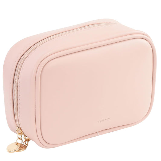 RIGHT AWAY Small Makeup Bag for Purse,Cosmetic Bag Organizer for Women,Waterproof PU Leather Make Up Pouch Toiletry Bag with Pockets,Portable Makeup Case for Travel Accessories&Accessories(Pink) - thewildfolk RIGHT AWAY Small Makeup Bag for Purse,Cosmetic Bag Organizer for Women,Waterproof PU Leather Make Up Pouch Toiletry Bag with Pockets,Portable Makeup Case for Travel Accessories&Accessories(Pink)