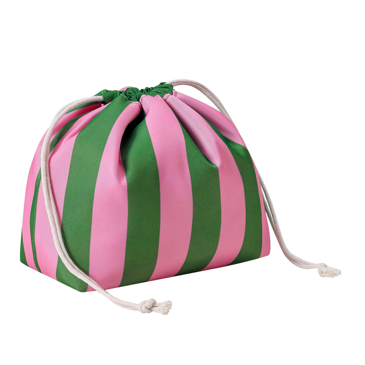 RSRSLEII Striped Drawstring Travel Makeup Bag, Waterproof Cosmetic Bag Toiletry Bag, Aesthetic Sunscreen Accessories Storage Organization, Beach Travel Purse for Women Girls(01Green&Pink) - thewildfolk RSRSLEII Striped Drawstring Travel Makeup Bag, Waterproof Cosmetic Bag Toiletry Bag, Aesthetic Sunscreen Accessories Storage Organization, Beach Travel Purse for Women Girls(01Green&Pink)
