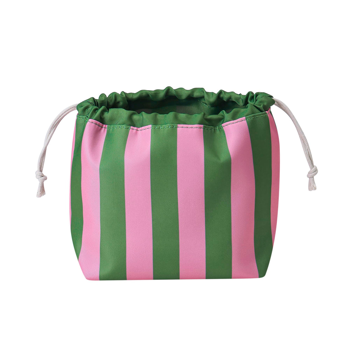RSRSLEII Striped Drawstring Travel Makeup Bag, Waterproof Cosmetic Bag Toiletry Bag, Aesthetic Sunscreen Accessories Storage Organization, Beach Travel Purse for Women Girls(01Green&Pink) - thewildfolk RSRSLEII Striped Drawstring Travel Makeup Bag, Waterproof Cosmetic Bag Toiletry Bag, Aesthetic Sunscreen Accessories Storage Organization, Beach Travel Purse for Women Girls(01Green&Pink)