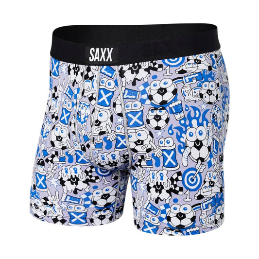SAXX Men's Vibe Boxer Brief - Footy & Pints Blue
