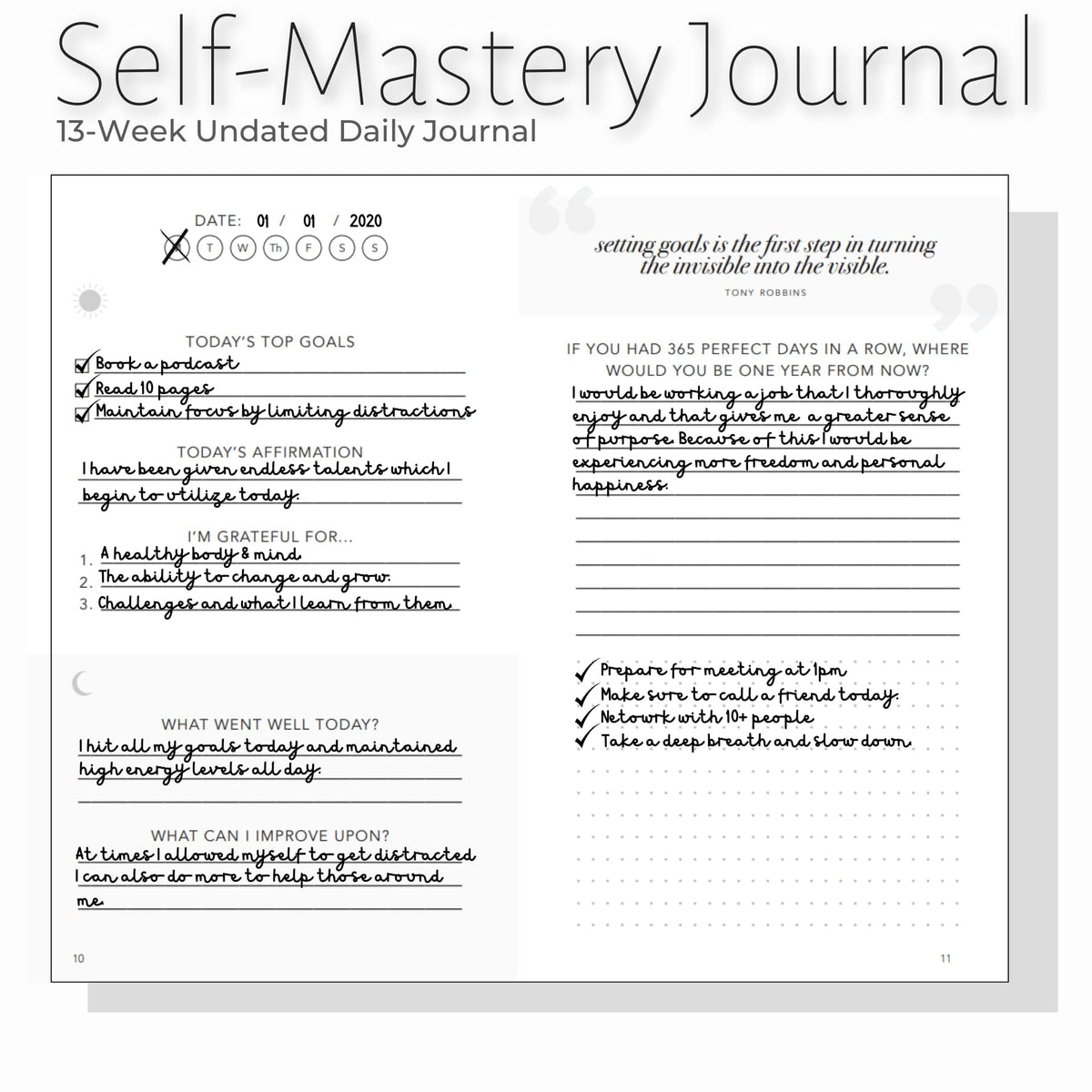 Self-Mastery Journal for Men with Prompts - 13 Week Guided Gratitude Journal - 5 Minute Journal - Reflection Manifestation Journals for Mindfulness - Self Care Journal - Goal Journal for Women & Men - thewildfolk Self-Mastery Journal for Men with Prompts - 13 Week Guided Gratitude Journal - 5 Minute Journal - Reflection Manifestation Journals for Mindfulness - Self Care Journal - Goal Journal for Women & Men
