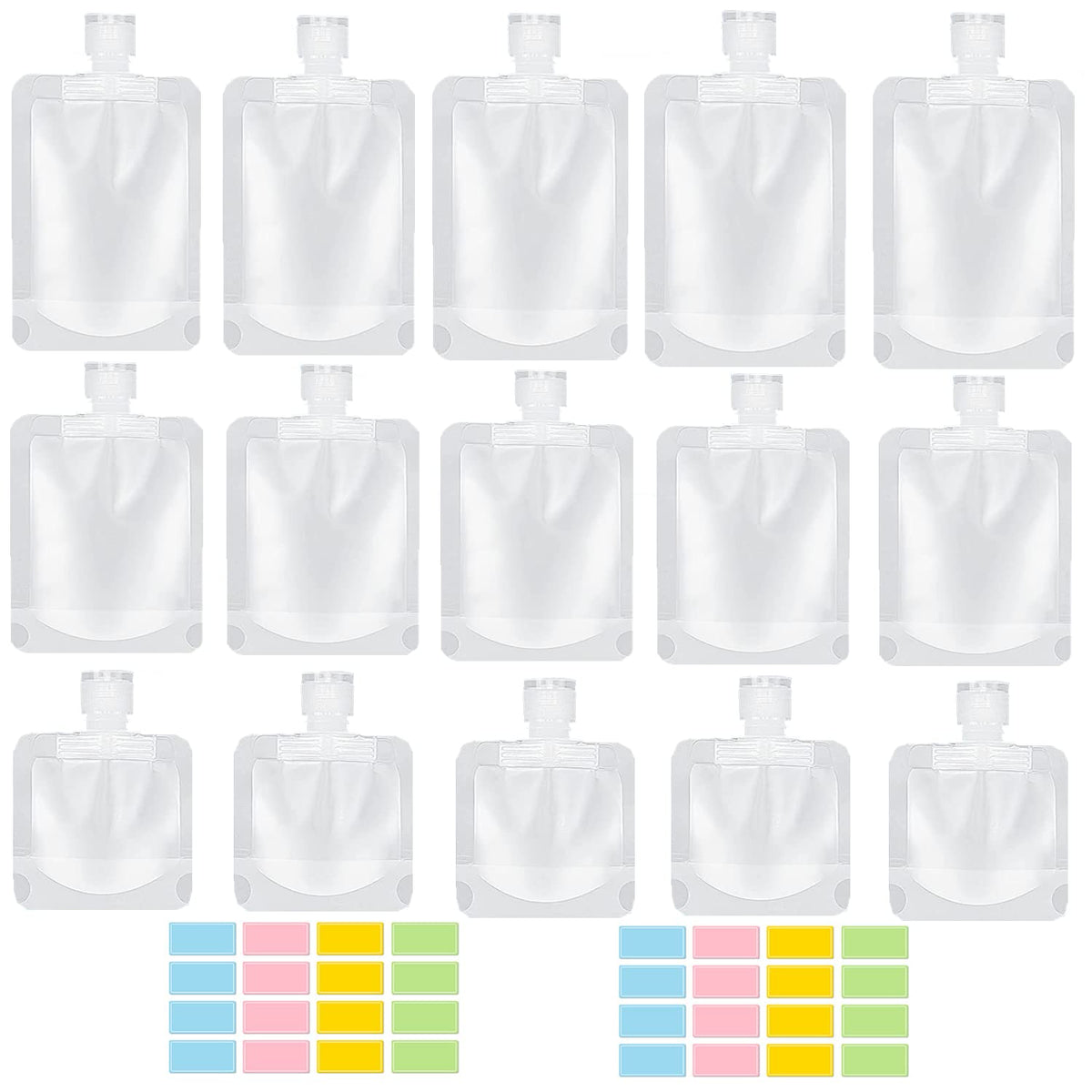 SEQUHITKU 17 Pack Travel Pouches for Toiletries,TSA Approved,Travel Size Portable Containers,Stand Up Pouch,Refillable Travel Accessories for Shampoo Conditioner Lotion Soap Liquids (B-17pcs) - thewildfolk SEQUHITKU 17 Pack Travel Pouches for Toiletries,TSA Approved,Travel Size Portable Containers,Stand Up Pouch,Refillable Travel Accessories for Shampoo Conditioner Lotion Soap Liquids (B-17pcs)