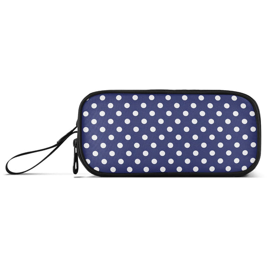 Sgojhrv Big Capacity Pencil Case Cute Navy Blue White Polka Dot Large Pencil Pouch Stationery Pen Bag for School Teen Girl Boy - thewildfolk Sgojhrv Big Capacity Pencil Case Cute Navy Blue White Polka Dot Large Pencil Pouch Stationery Pen Bag for School Teen Girl Boy