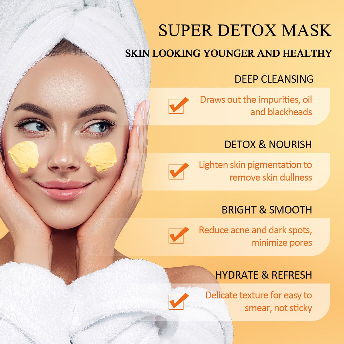 SHVYOG Turmeric Vitamin C Clay Mask with Kaolin Clay for Dull & Blemish-Prone Skin, Deep Cleansing Facial Mask, Face Masks Skincare for Controlling Oil and Refining Pores 5.29 Oz 150g - thewildfolk SHVYOG Turmeric Vitamin C Clay Mask with Kaolin Clay for Dull & Blemish-Prone Skin, Deep Cleansing Facial Mask, Face Masks Skincare for Controlling Oil and Refining Pores 5.29 Oz 150g