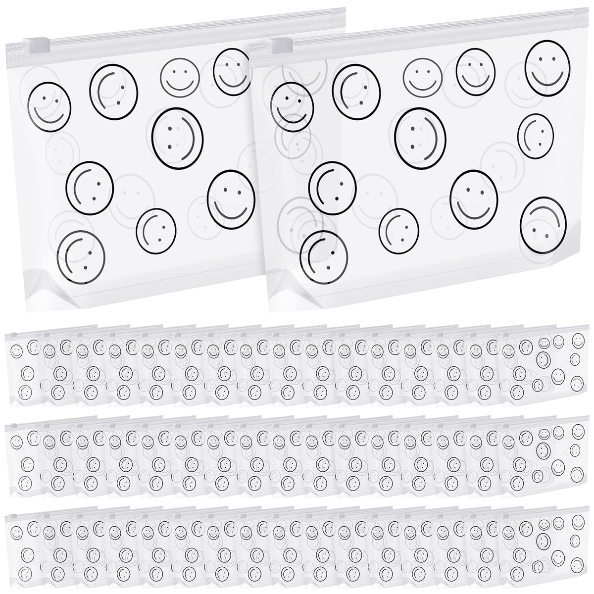 Silkfly 50 Pcs Clear Makeup Bags Bulk Cosmetic Bags with Zippers Travel Toiletry Pouch for Women Men Portable Waterproof PE Pouch Fit Airport Airline Compliant - thewildfolk Silkfly 50 Pcs Clear Makeup Bags Bulk Cosmetic Bags with Zippers Travel Toiletry Pouch for Women Men Portable Waterproof PE Pouch Fit Airport Airline Compliant