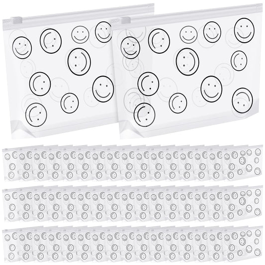 Silkfly 50 Pcs Clear Makeup Bags Bulk Cosmetic Bags with Zippers Travel Toiletry Pouch for Women Men Portable Waterproof PE Pouch Fit Airport Airline Compliant - thewildfolk Silkfly 50 Pcs Clear Makeup Bags Bulk Cosmetic Bags with Zippers Travel Toiletry Pouch for Women Men Portable Waterproof PE Pouch Fit Airport Airline Compliant