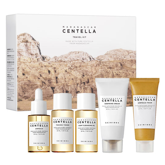 SKIN1004 Centella Travel Kit, Korean Skin Care Set of 5, Travel Size - thewildfolk SKIN1004 Centella Travel Kit, Korean Skin Care Set of 5, Travel Size