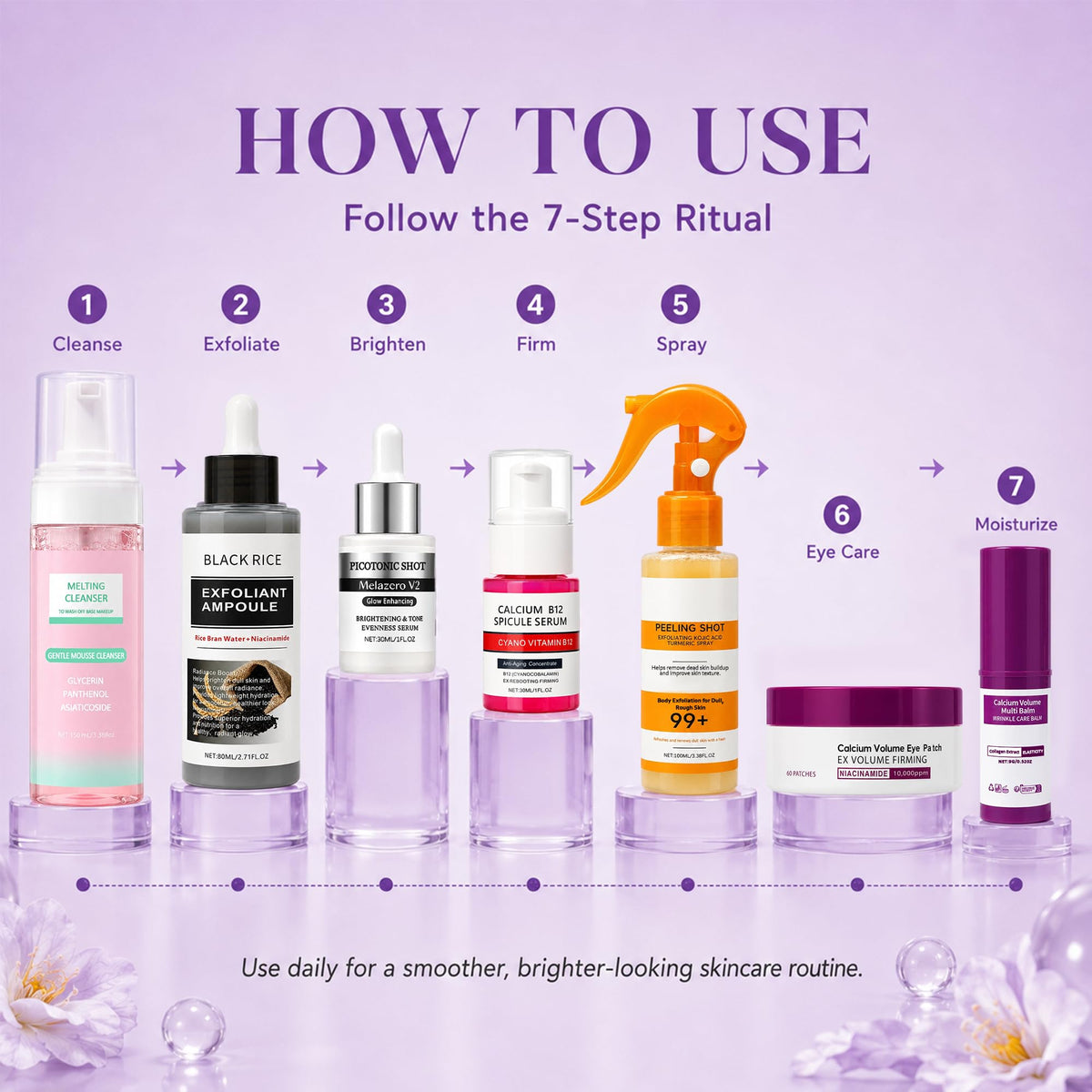 Skincare Routine Set - Facial Care Kit with Cleanser, Serums, Balm & Eye Patches - Hydrating & Daily Skin Care - thewildfolk Skincare Routine Set - Facial Care Kit with Cleanser, Serums, Balm & Eye Patches - Hydrating & Daily Skin Care