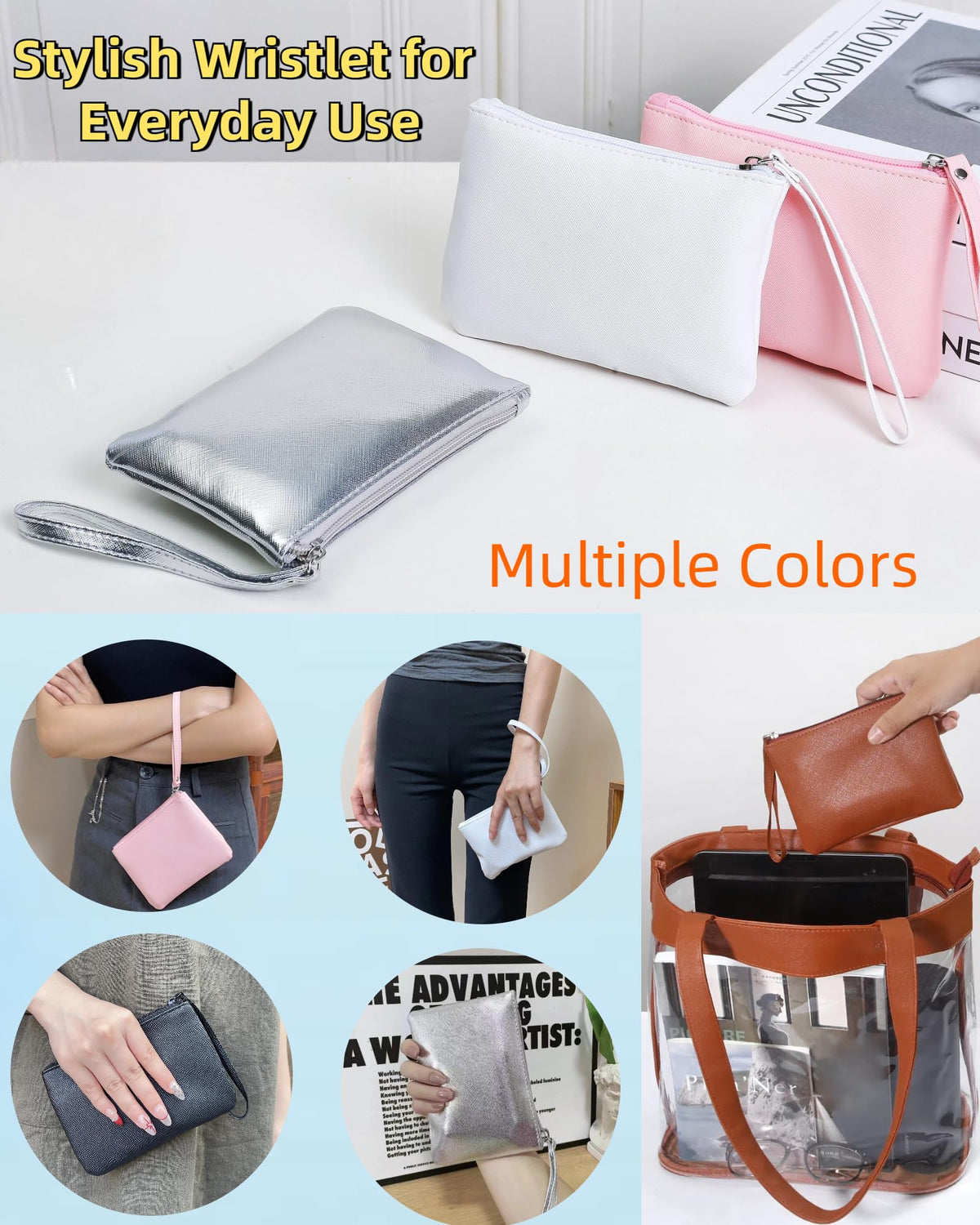 Small Makeup Bag for Purse Mini Cosmetic Pouch Zipper Little Wristlet, Tiny Make Up Organizer Lipstick Feminine Product Car Change Coin Holder for Women, 4.5 x 6.5 Clutch Stadium Approved, 1 Red - thewildfolk Small Makeup Bag for Purse Mini Cosmetic Pouch Zipper Little Wristlet, Tiny Make Up Organizer Lipstick Feminine Product Car Change Coin Holder for Women, 4.5 x 6.5 Clutch Stadium Approved, 1 Red