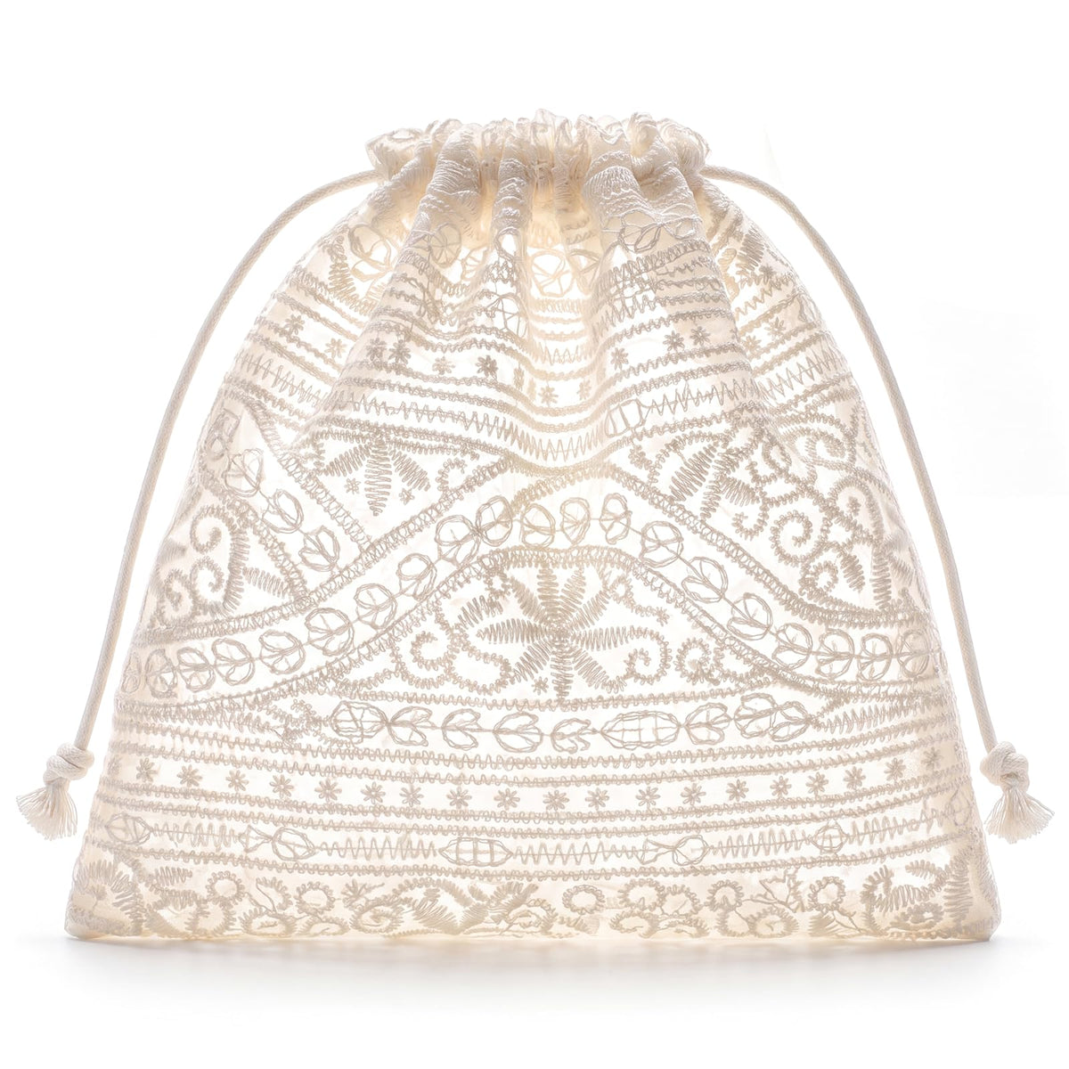 Sminra Mesh Drawstring Makeup Bag for Women, Lace Cosmetic Pouch - thewildfolk Sminra Mesh Drawstring Makeup Bag for Women, Lace Cosmetic Pouch
