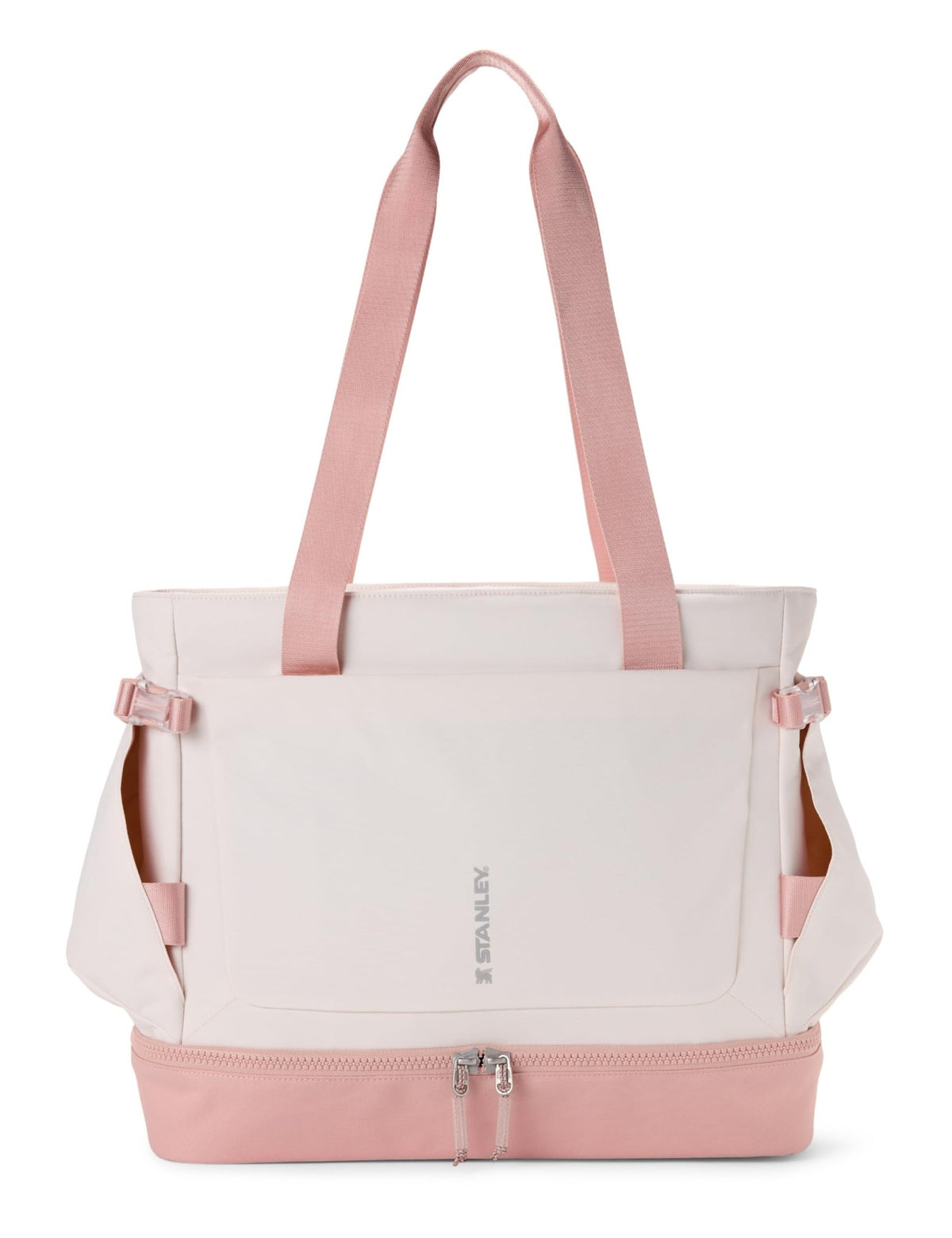 STANLEY Vitalize Tote| Gym, Work & Travel Bag with Laptop Sleeve | Expandable Bottom Compartment | Tumbler & Water Bottle Pockets | Durable Recycled Fabric | Rose Quartz - thewildfolk STANLEY Vitalize Tote| Gym, Work & Travel Bag with Laptop Sleeve | Expandable Bottom Compartment | Tumbler & Water Bottle Pockets | Durable Recycled Fabric | Rose Quartz