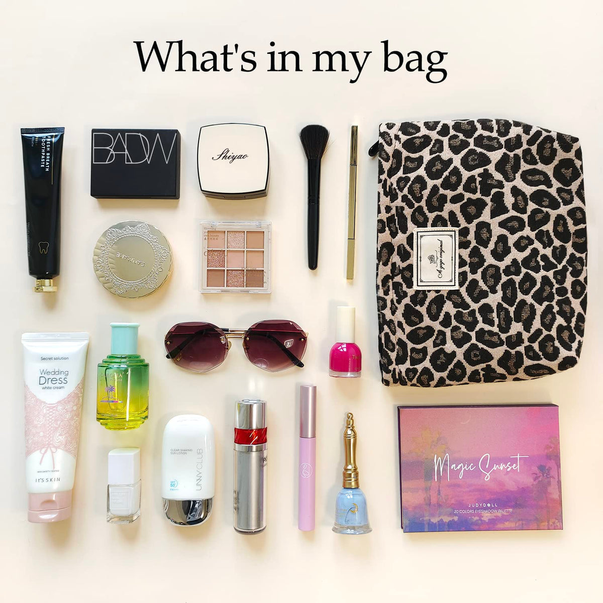 STARDW Leopard Makeup Bag Organizer Cosmetic Bags for Women and Girls,Travel Toiletry Bag Large Capacity Canvas Makeup Zipper Pouch, Purse Organizer Pouches (Brown Leopard) - thewildfolk STARDW Leopard Makeup Bag Organizer Cosmetic Bags for Women and Girls,Travel Toiletry Bag Large Capacity Canvas Makeup Zipper Pouch, Purse Organizer Pouches (Brown Leopard)
